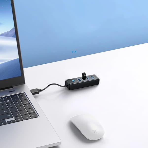 Orico PW4U-U3 USB-A / 4x USB-A 3.0 Hub - Sort