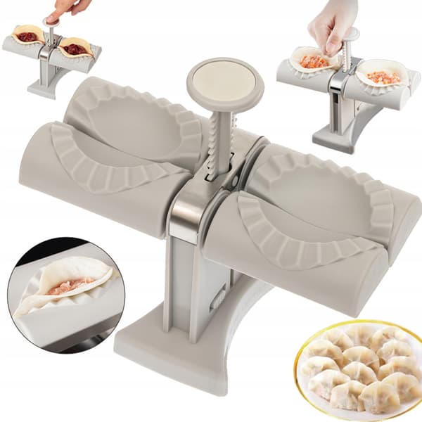 Dumplingtillverkningsmaskin, manuell dubbel dumplingtillverkare, dumplingform