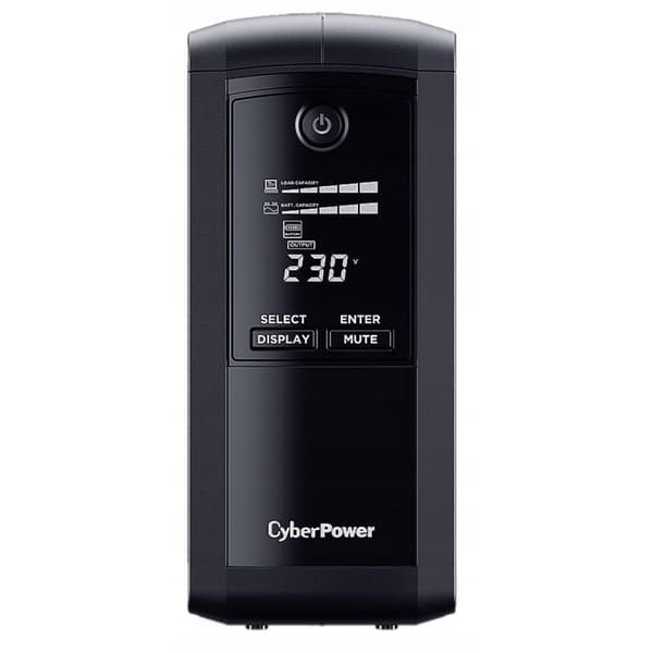 CyberPower VP1000ELCD-FR UPS, 1 kVA, musta