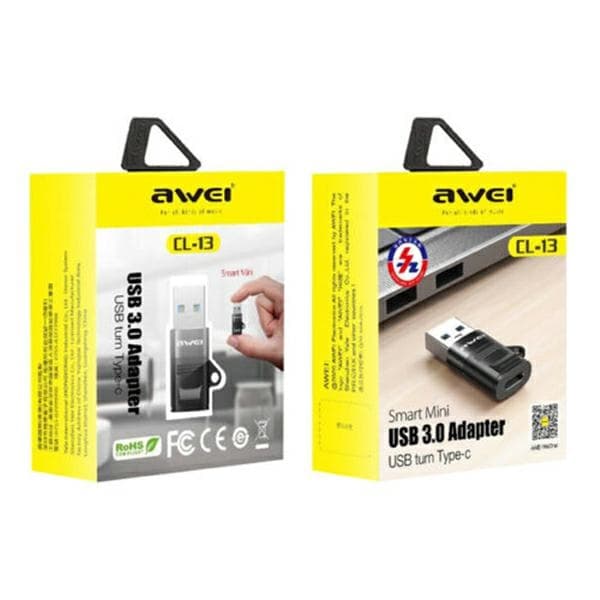 AWEI Adapter CL-13 USB-C/USB-Accarny/svart