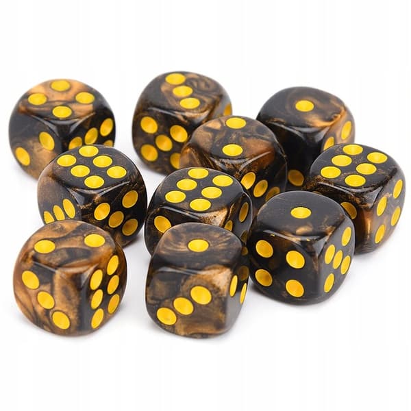 D6 1,1 cm RPG Tiger's Eye sekssidede terninger