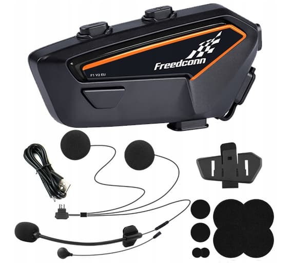 FreedConn F1 V2 EU Motorcykel Intercom, Bluetooth 5.2
