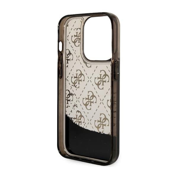 Guess Liquid Glitter Translucent 4G - iPhone 14 Pro cover (sort)