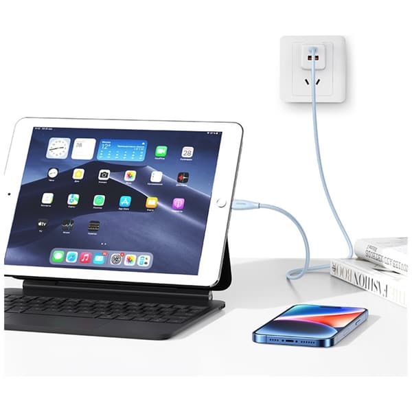 USAMS Green Series SJ717 30W USB-C til Lightning-kabel 1m lyserød