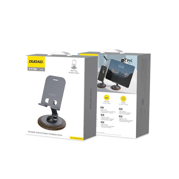 Dudao F17M 360° metal telefonstativ - grå