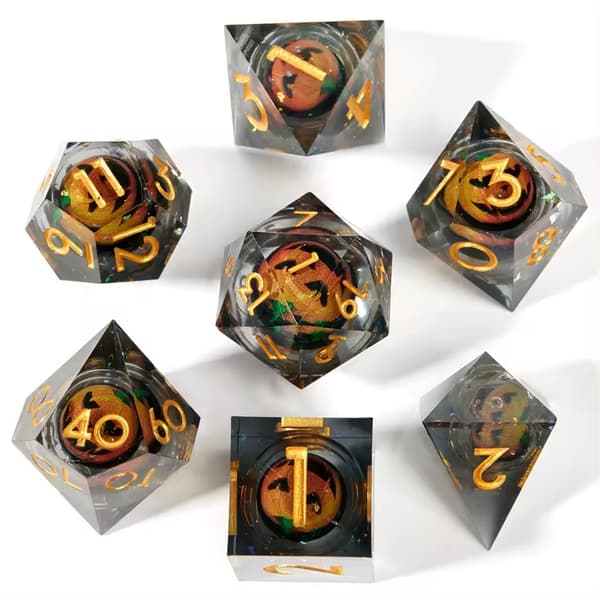 Smaugs Skat RPG Terning Flydende D20 3,3 cm