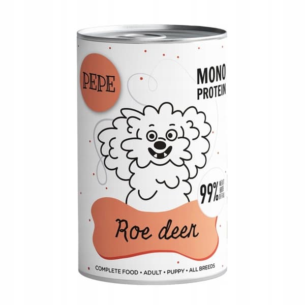 Våd hundefoder Paka Zwierzaka Pepe Rådyr 6x400g