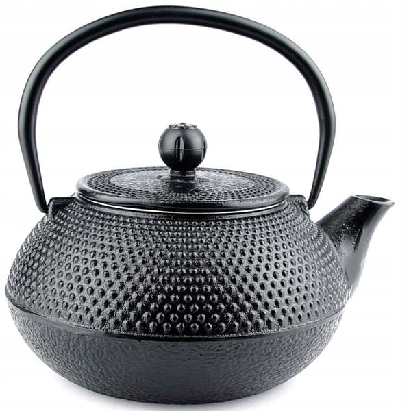 Støbejernskedel 0,8L teinfuser + 2 kopper støbejernsbase