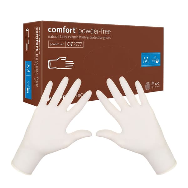 M Mercator Latex Comfort puderfria latexhandskar 100 st