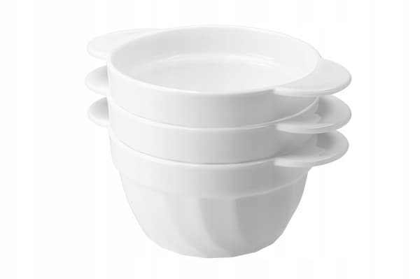 Vit 650 ml sopp- och salladsskål praktisk