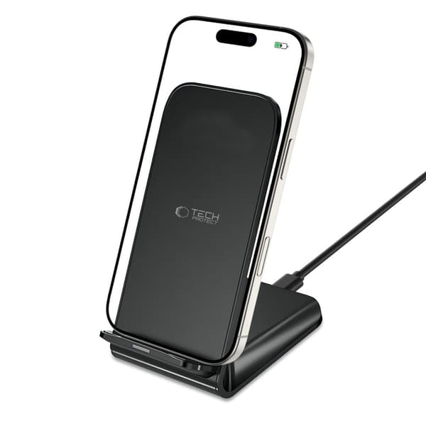 TECH-PROTECT QI15W-S2 TRÅDLØS OPLADDER 15W SORT