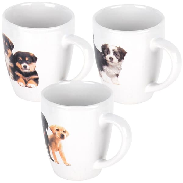 Keramiske kopper med hunde 220 ml 3 stk.