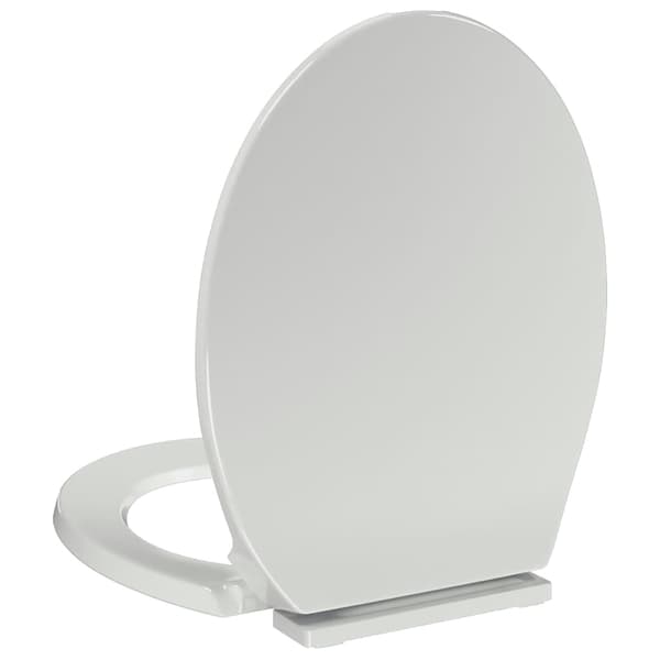 vidaXL Oval toalettsits med mjukstängning, vit
