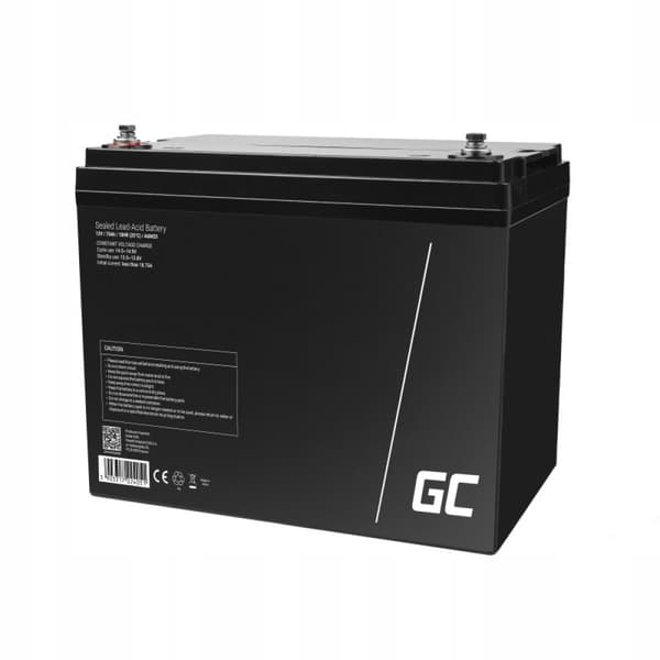 Green Cell AGM25 12V 75Ah Gelbatteri Sort