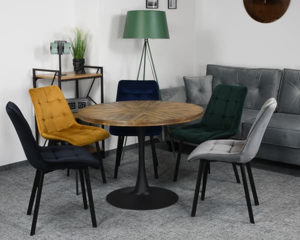 TULUZA polstret lænestol velour sort