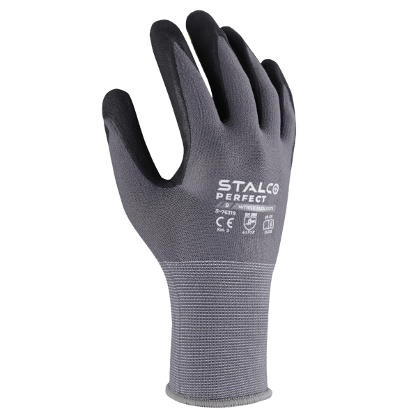 Nylon arbetshandskar NITRIL FLEX DOTS 9” SALCO PERFEKTA PROFESSIONELLA!