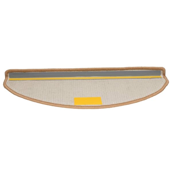 vidaXL trappemåtter 15 stk. 65x21x4 cm beige halvrunde store