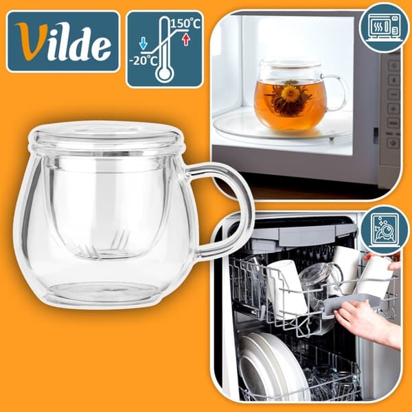 GLASKOP 400ml MED INFUSER OG LÅG 139815