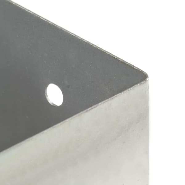 vidaXL Stolpsocklar, 4 st, galvaniserad metall, 121 mm