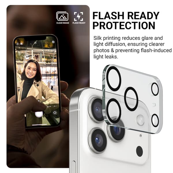 Crong Lens Shield - Glas til kamera og linse på iPhone 17 Pro