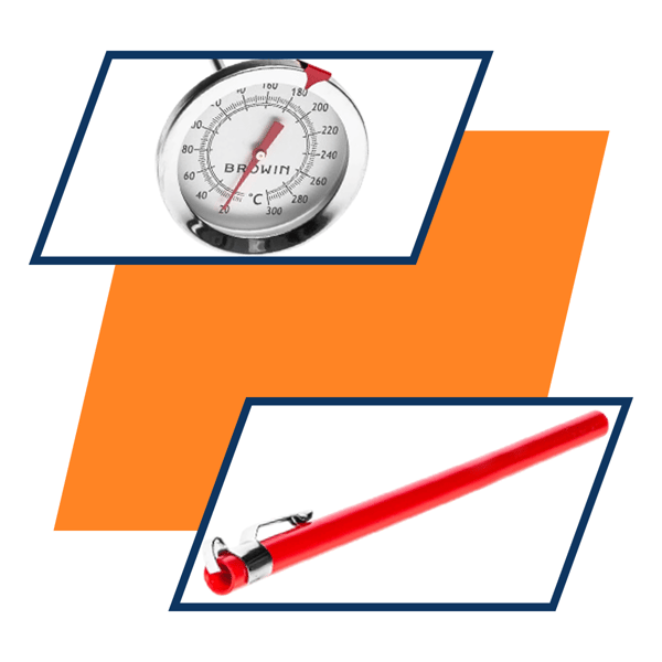 Madlavningstermometer til bagning - drejeknap, 0-300°C