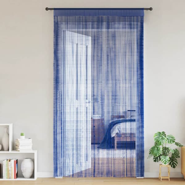 vidaXL Snörgardiner, 2-pack, 140 x 250 cm, Blå