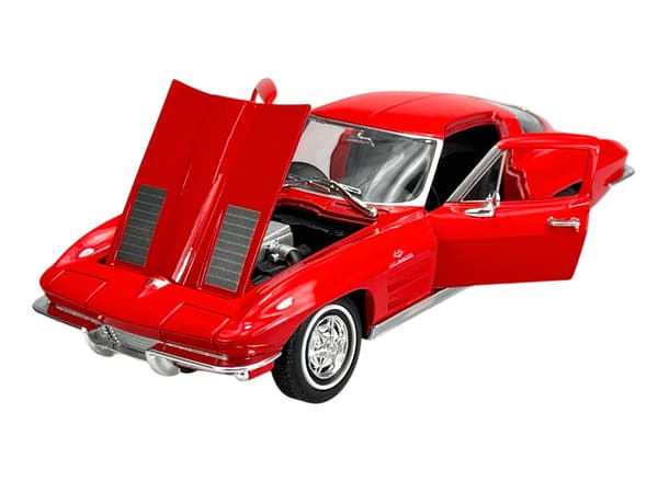 WELLY 1963 CHEVROLET CORVETTE PUNAINEN 1:24 24073