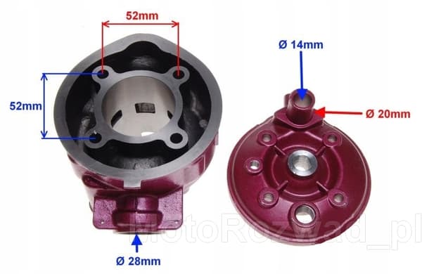 CYLINDER 90 AM SHERCO KEEWAY CPI MALAGUTI GENERIC