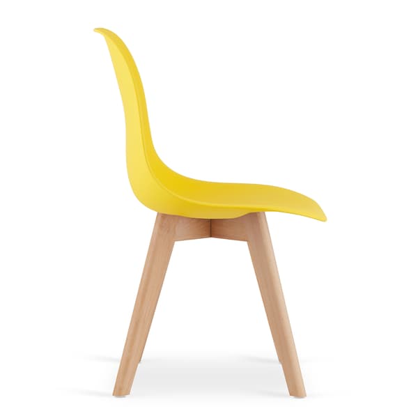 KITO stol gul / naturlige ben x 1
