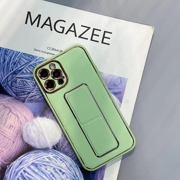 Nytt Kickstand Case iPhone 13 Pro-skal med stativ grönt