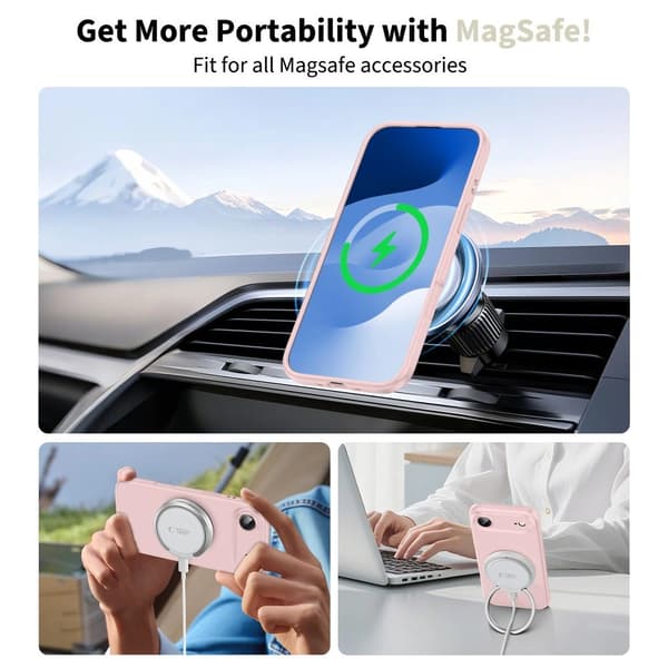 Tech-Protect Silikon MagSafe-skal till iPhone 17 Air – Rosa