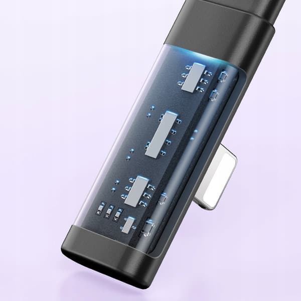 MCDODO Vinklet USB Lightning fladkabel 36W til iPhone 12 13 14 sort 1m