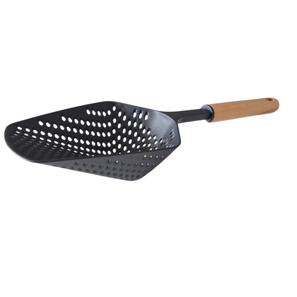 Knidsked med avrinning, nylon, trä, 36 cm