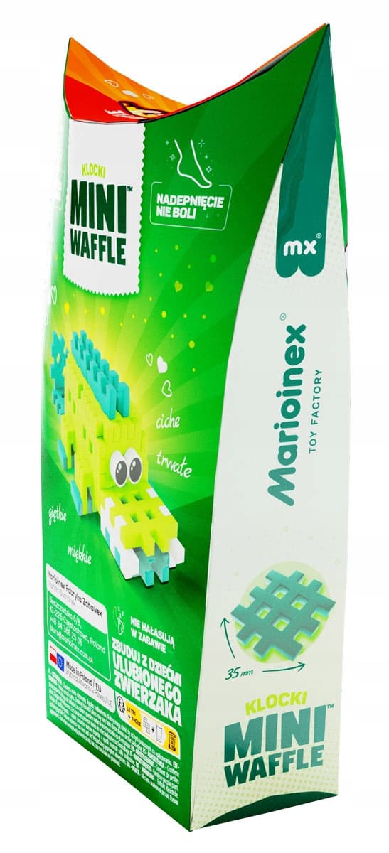 Marioinex Mini Waffle POCKET PETS - KROKODIL sæt