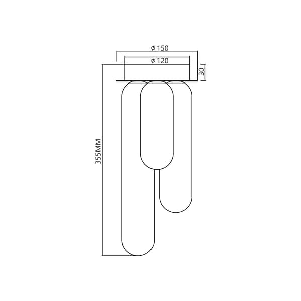 Loftlampe Pax 3 G9 Guld Milagro ML0340
