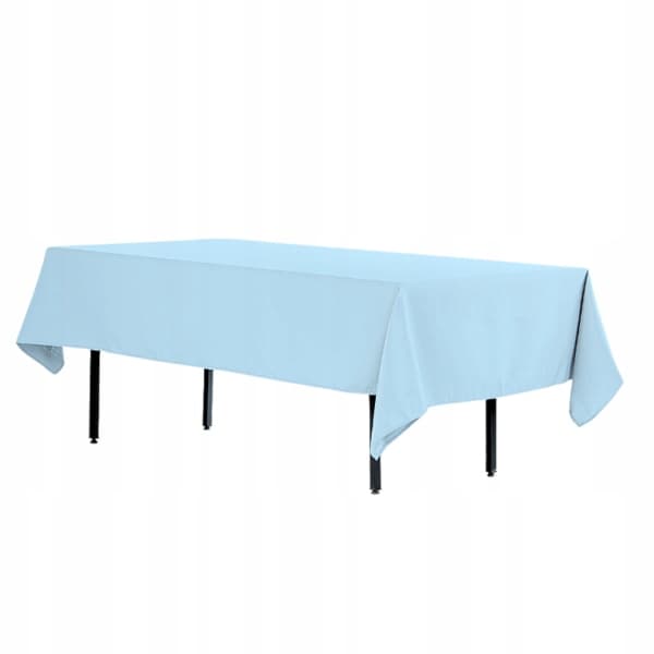 fläckbeständig rektangulär bordsduk för bord polyester tjock 280x170cm ljusblå