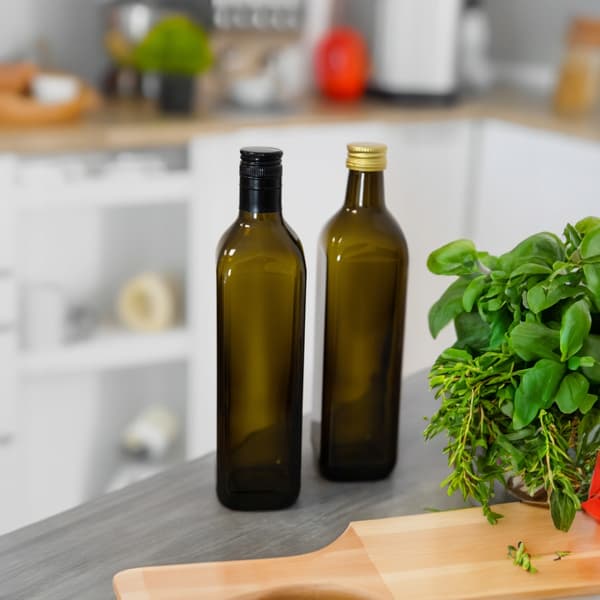 10 x pullo MARASCA SQUARE OLIVE 750ml oliiviöljytinktuuroihin PULLOJA