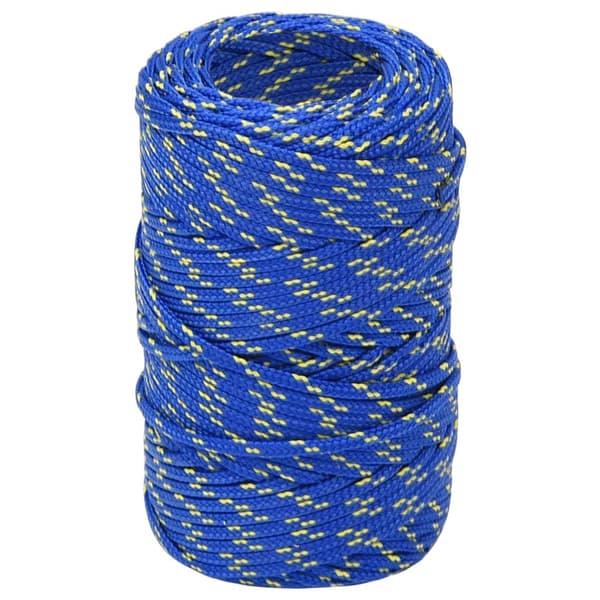 vidaXL Segelrep, Blå, 2 mm, 100 m, Polypropylen