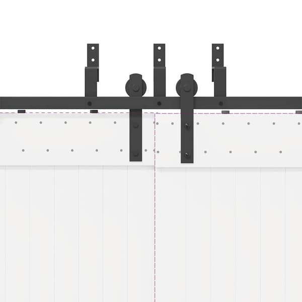 vidaXL Skjutdörrsinstallationssystem, 366 cm, Stål, Svart