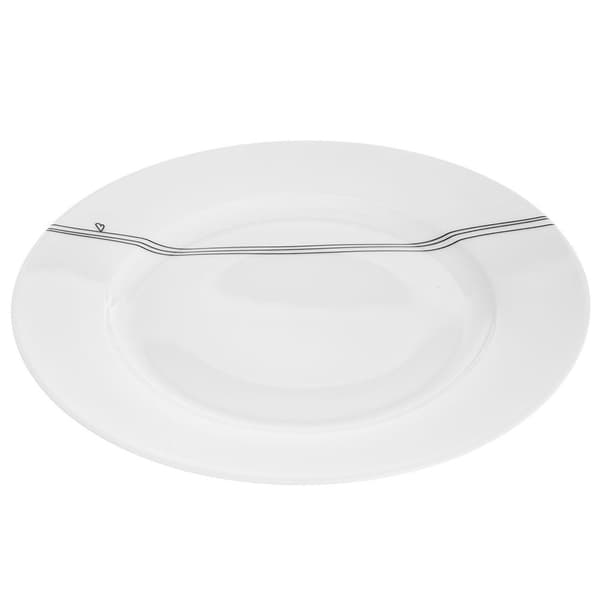 Hvid hjerteformet porcelænstallerken, 27 cm