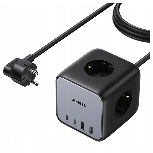 EU UGREEN CD268 grenuttag, 65W, 1,8m (svart)