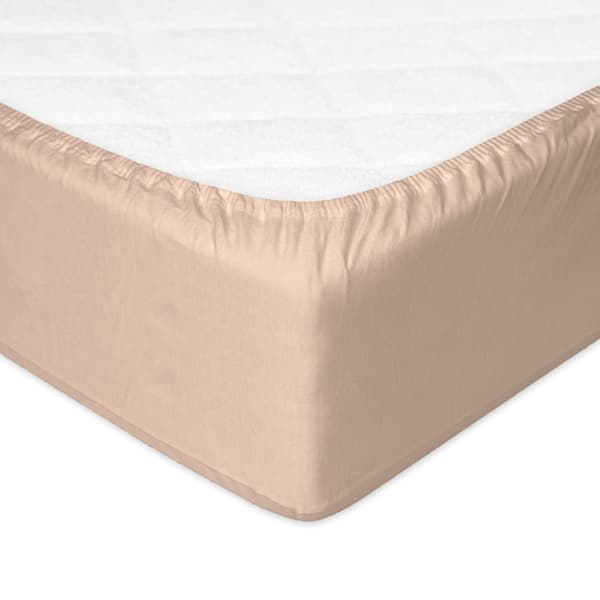 Jersey Bambus Stræklagen 60x120x10 Bambus med Elastik Beige