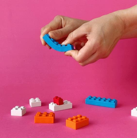 Fleksible bløde Marioinex Classic byggeklodser 115 brikker