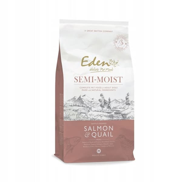Eden Semi-Moist Hundefoder Laks og Vagtel 10 kg