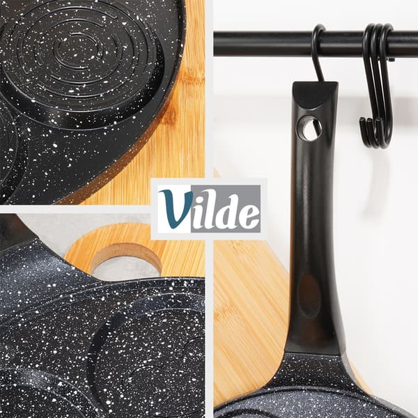 Graniittipintainen munapannu 7 reikää BASIC LINE 26 cm