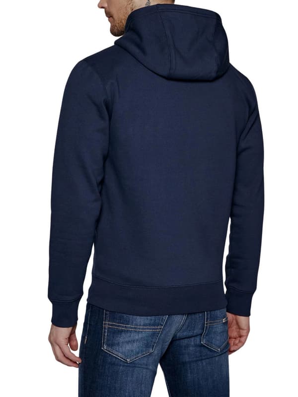 TOMMY JEANS Sort Iris marineblå sweatshirt med lynlås, størrelse S