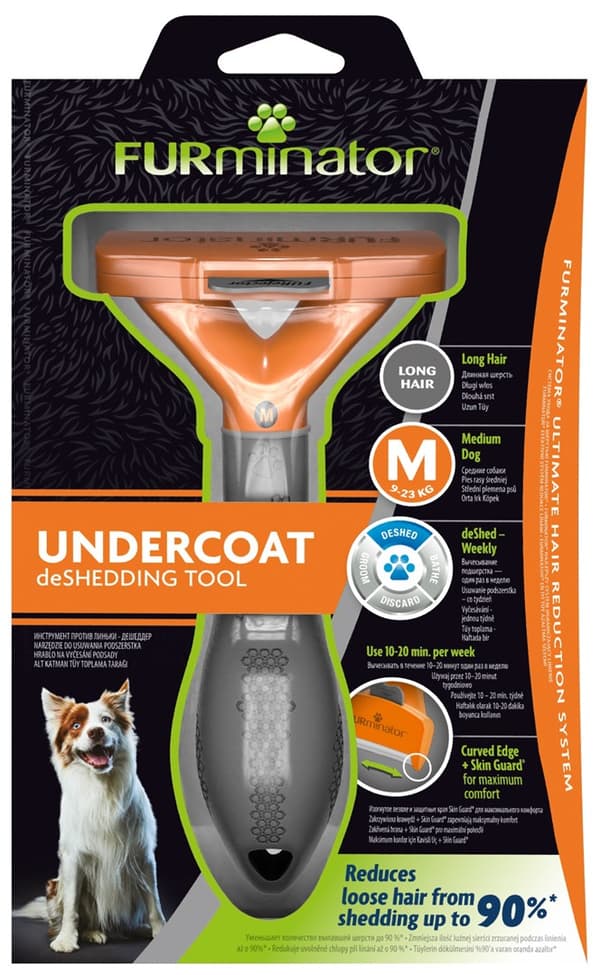 FURminator pitkäkarvaisille koirille FURminator Medium