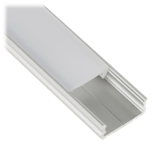 PROFIL MED LAMPESKÆRM TIL LED-STRIPS PR-LED/SA/2M VÆGSMONTERING SØLV