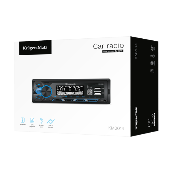 Rörförstärkare 2x100W 4-8Ohm Bluetooth 5.0 AUX Kruger&Matz A60