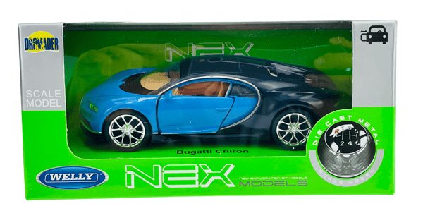 WELLY BUGATTI CHIRON BLÅ 1:34 43738
